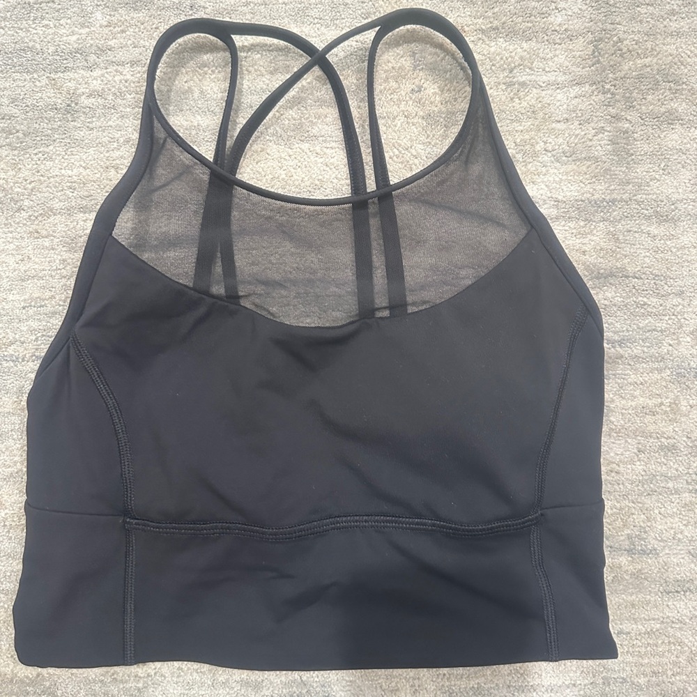 Lulu Lemon Women's Black Mesh Sports Bra